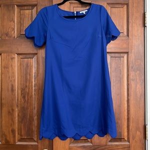 Blue Scalloped Dress